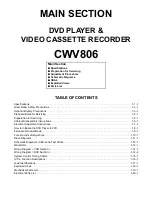 Предварительный просмотр 3 страницы Magnavox CWV806 Service Manual