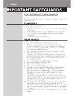 Preview for 4 page of Magnavox HealthyWhite 700 series User Manual