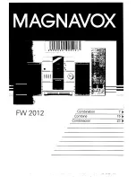 Preview for 1 page of Magnavox Magnavox FW 2012 Manual