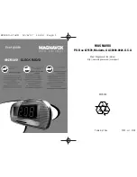 Preview for 1 page of Magnavox MCR140 - Big Display Alarm Clock Radio User Manual