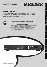 Magnavox MDR513H Manuel De L'Utilisateur предпросмотр