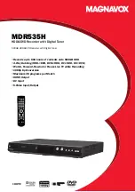 Предварительный просмотр 1 страницы Magnavox MDR535H Specifications