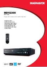 Preview for 1 page of Magnavox MDV2300 Specifications