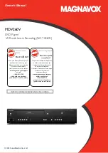 Предварительный просмотр 1 страницы Magnavox MDV260V Owner'S Manual