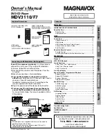 Magnavox MDV3110 Owner'S Manual preview