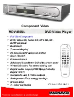 Magnavox MDV450SL Specifications preview