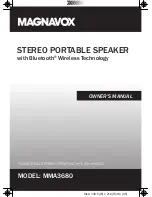 Magnavox MMA3680 Owner'S Manual preview