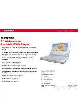 Предварительный просмотр 1 страницы Magnavox MPD-700 Specifications