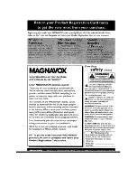 Предварительный просмотр 2 страницы Magnavox MPD720 Owner'S Manual