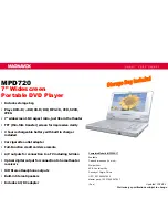 Preview for 1 page of Magnavox MPD720 Specifications