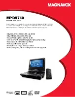 Magnavox MPD8710 Product Specifications preview