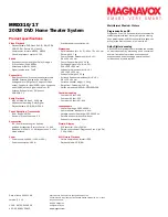 Preview for 2 page of Magnavox MRD310 Product Specifications