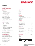 Preview for 2 page of Magnavox MRD723B Specifications