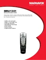 Preview for 1 page of Magnavox MRU1301 Universal Specifications