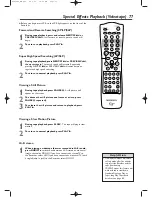 Preview for 77 page of Magnavox MRV700VR - Dvd Recorder / Vcr Owner'S Manual