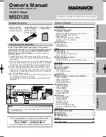 Magnavox MSD125 Owner'S Manual preview