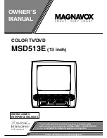 Preview for 1 page of Magnavox MSD513E Owner'S Manual