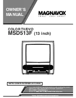 Preview for 1 page of Magnavox MSD513F Owner'S Manual