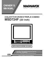 Preview for 1 page of Magnavox MSD724F Owner'S Manual