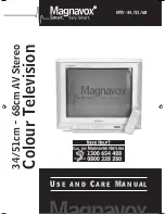 Magnavox MTV-34, MTV-51, MTV-68 Use And Care Manual preview