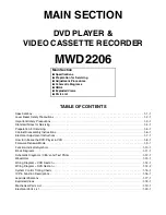 Предварительный просмотр 3 страницы Magnavox MWD2206 - DVD/VCR Service Manual