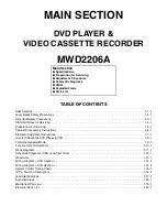 Preview for 3 page of Magnavox MWD2206A Service Manual