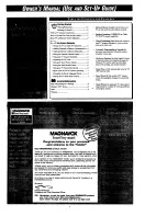 Предварительный просмотр 1 страницы Magnavox PR1312 Owner'S Manual