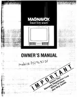 Magnavox PS1963C121 Owner'S Manual preview