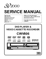 Preview for 1 page of Magnavox SV2000 Service Manual