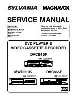 Предварительный просмотр 1 страницы Magnavox sylvania DVC840F Service Manual