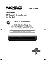 Preview for 1 page of Magnavox TB110MW9 - Digital to Analog TV Converter Box Owner'S Manual