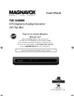 Magnavox TB110MW9 - Digital to Analog TV Converter... Owner'S Manual предпросмотр