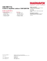 Предварительный просмотр 2 страницы Magnavox US2-M61112 Specification Sheet