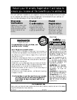Предварительный просмотр 2 страницы Magnavox VR400BMG Owner'S Manual