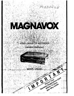 Предварительный просмотр 1 страницы Magnavox VRS960 Owner'S Manual