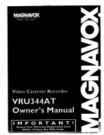 Preview for 1 page of Magnavox VRU344AT Owner'S Manual