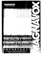 Magnavox VRU662AT Owner'S Manual preview