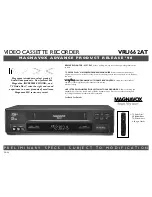 Magnavox VRU662AT Specifications preview