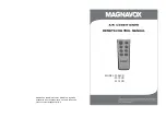 Preview for 1 page of Magnavox W-08CR Manual