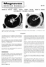 Preview for 1 page of Magnavox W602 Service Manual