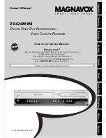 Preview for 1 page of Magnavox ZV420MW8 - DVDr/ VCR Combo Owner'S Manual