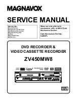 Magnavox ZV450MW8 - DVD Recorder And VCR Combo Service Manual preview