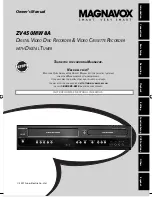 Preview for 1 page of Magnavox ZV450MW8A Owner'S Manual