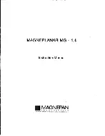 Предварительный просмотр 1 страницы MAGNEPLANAR Magneplanar MG-1.4 Instruction Manual