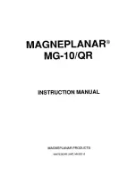 MAGNEPLANAR MG-10/QR Instruction Manual предпросмотр