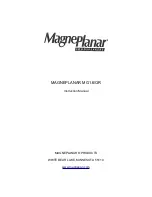 Предварительный просмотр 1 страницы MAGNEPLANAR MG1.6 Instruction Manual