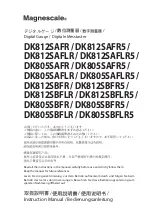 Preview for 1 page of Magnescale DK805SAFLR Instruction Manual