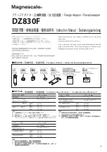 Magnescale DZ830F Instruction Manual предпросмотр