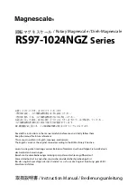 Magnescale RS97-1024NGZ Series Instruction Manual preview