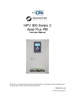 Magnetek CPA HPV 900 Axial Flux PM Series Technical Manual preview